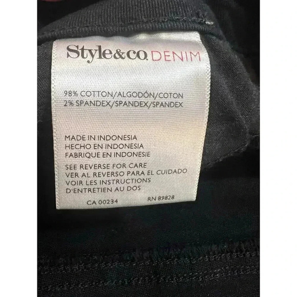Style & co. Black denim capri size 14 - Picture 4 of 6